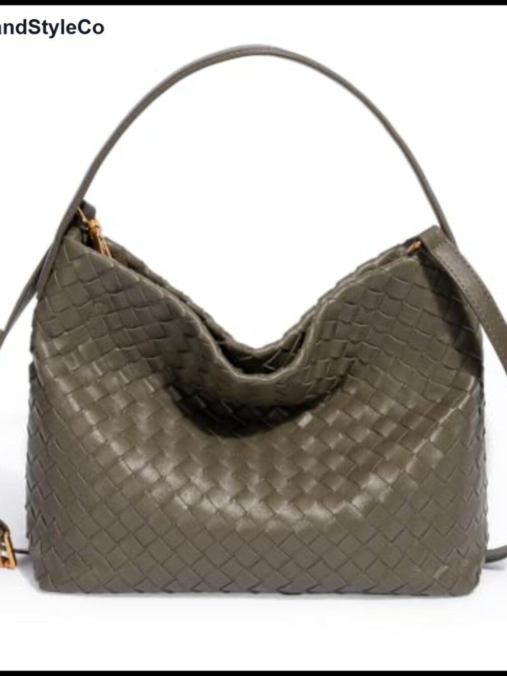 Woven Tote Bag for Women PU Leather Top Handle Hobo Shoulder Handbag
